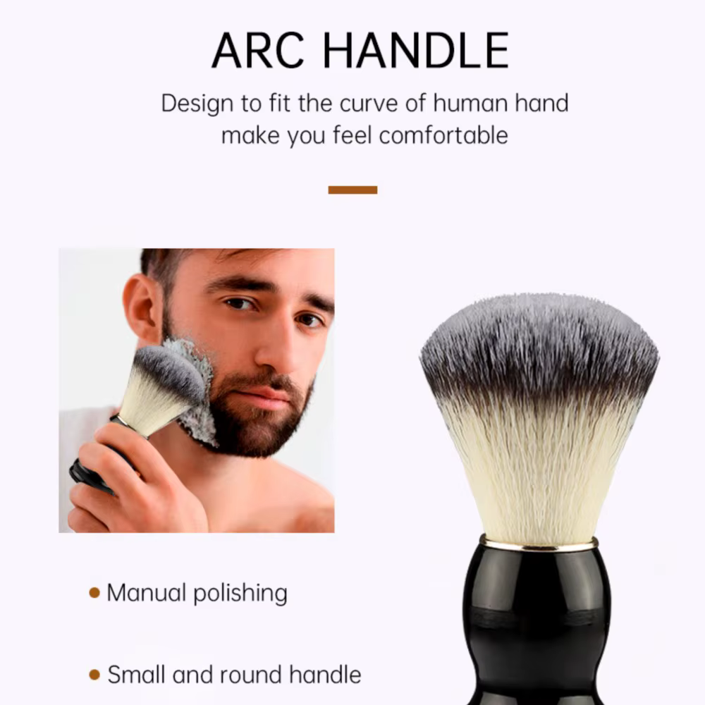 Brosse à raser professionnelle en poils de sanglier et manche en bois | Kit de toilettage pour hommes