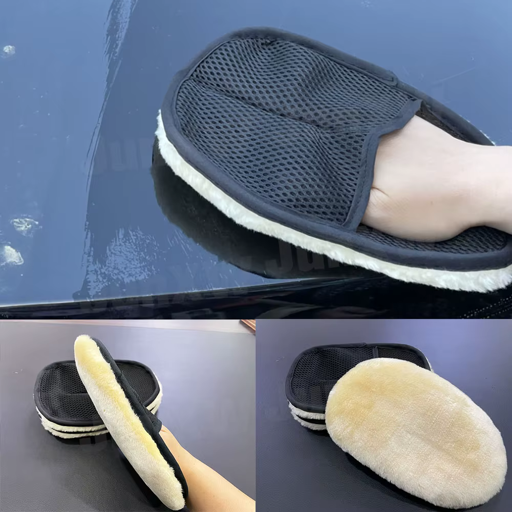 Gants en laine d'imitation pour lavage de voiture, gants d'essuyage de voiture en peluche épaisse, fournitures de nettoyage de voiture, produits de lavage de cire et de polissage