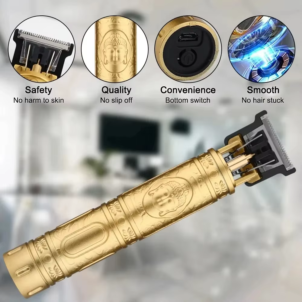 Tondeuse à cheveux professionnelle vintage T9 pour hommes