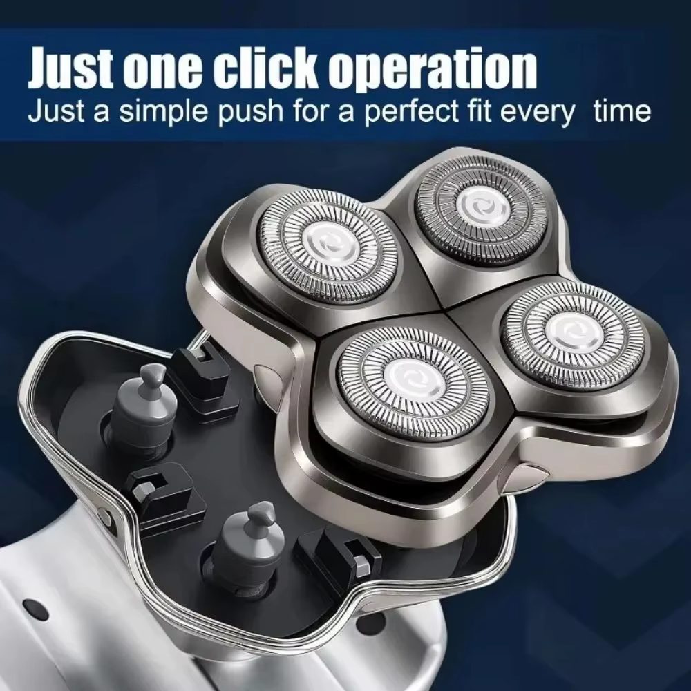 Tête de rasoir électrique de remplacement compatible Pro4 pour rasoirs Skull Pitbull/Butterfly Kiss Pro/Palm Shavers