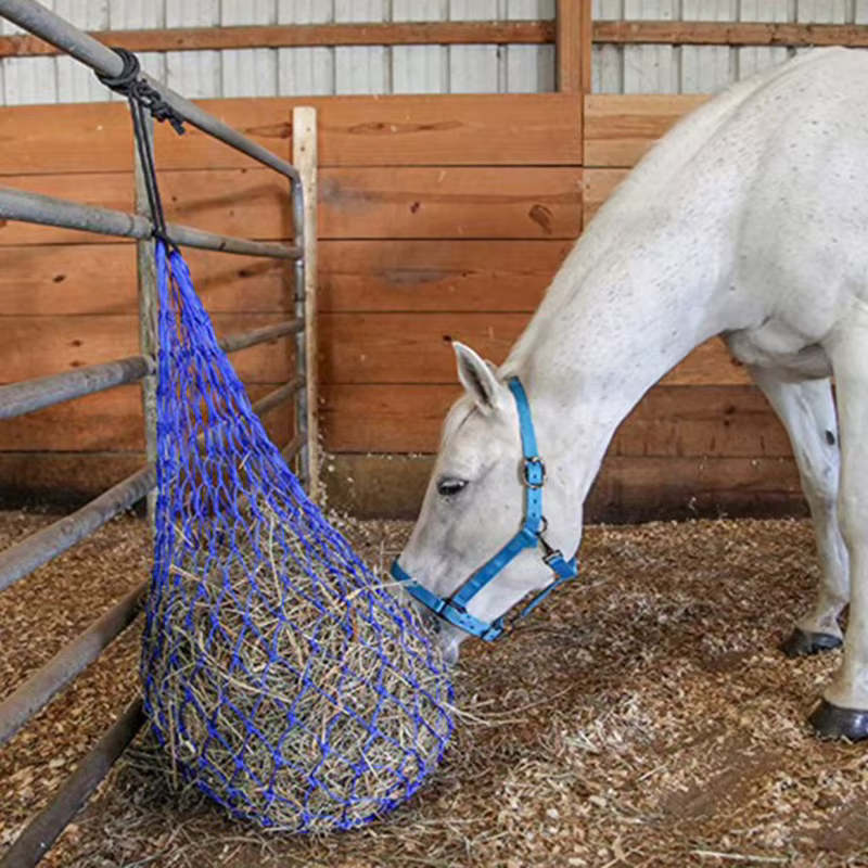 Filet à Haylage Durable, produits de soins pour chevaux, petit filet à foin troué, équipement pour foin, alimentation lente, sacs pour chevaux