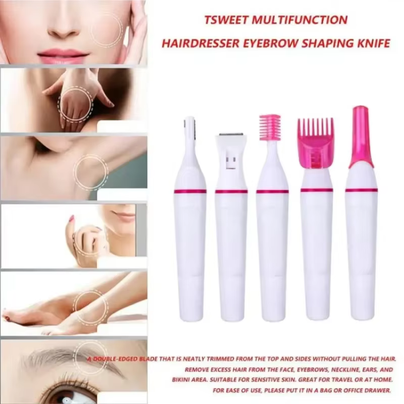5 en 1 ensemble femmes épilateur femme rasoir de sourcils dame