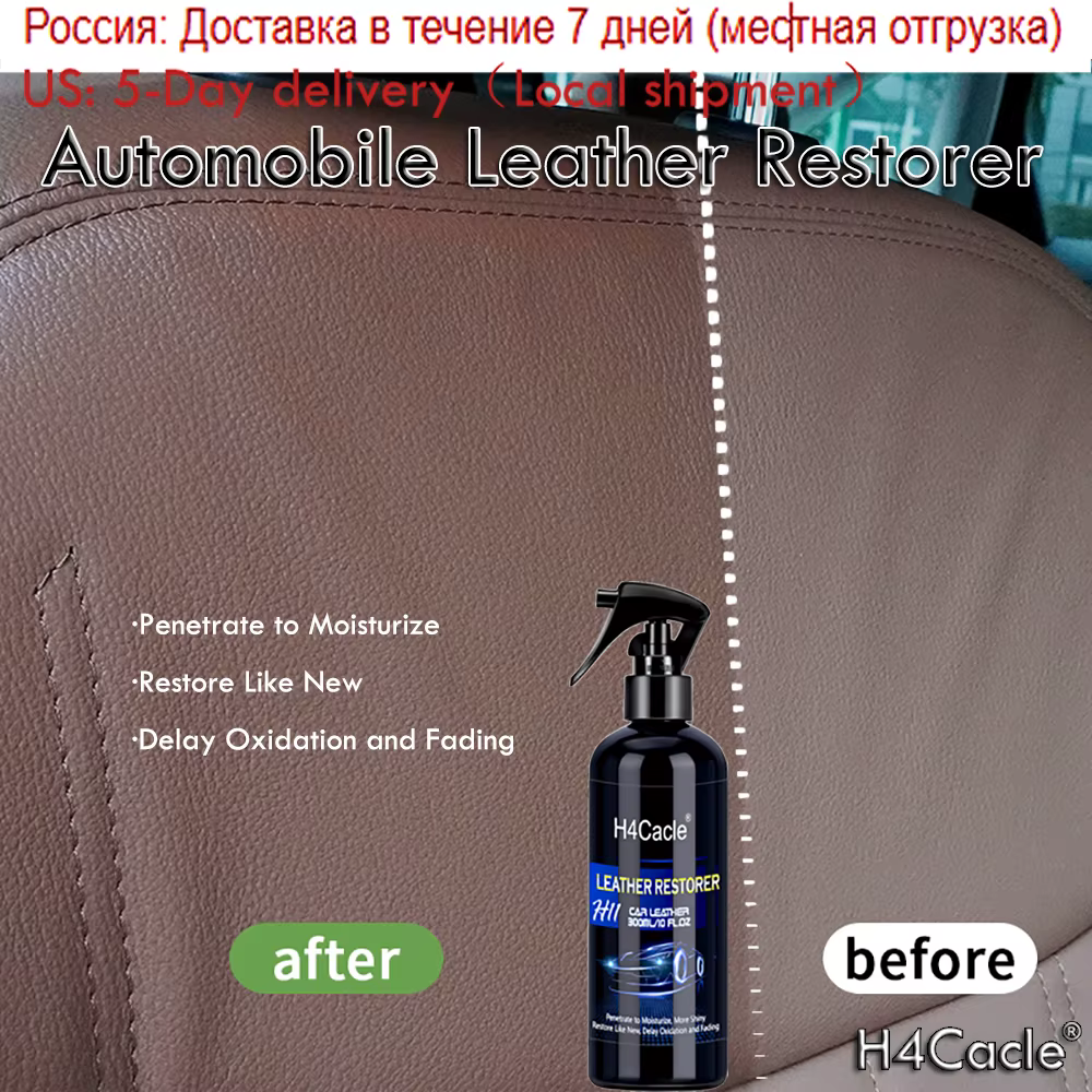Spray de restauration du cuir A Luquid pour les intérieurs de voiture rafraîchissants, brillance pour réparer les sièges en cuir, restaure les pièces en plastique noir