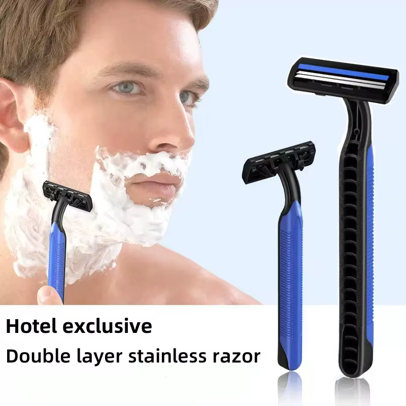 5/10/20/30 pièces moustaches jetables rasage rasoirs corps tondeuse inox 2 couches lame