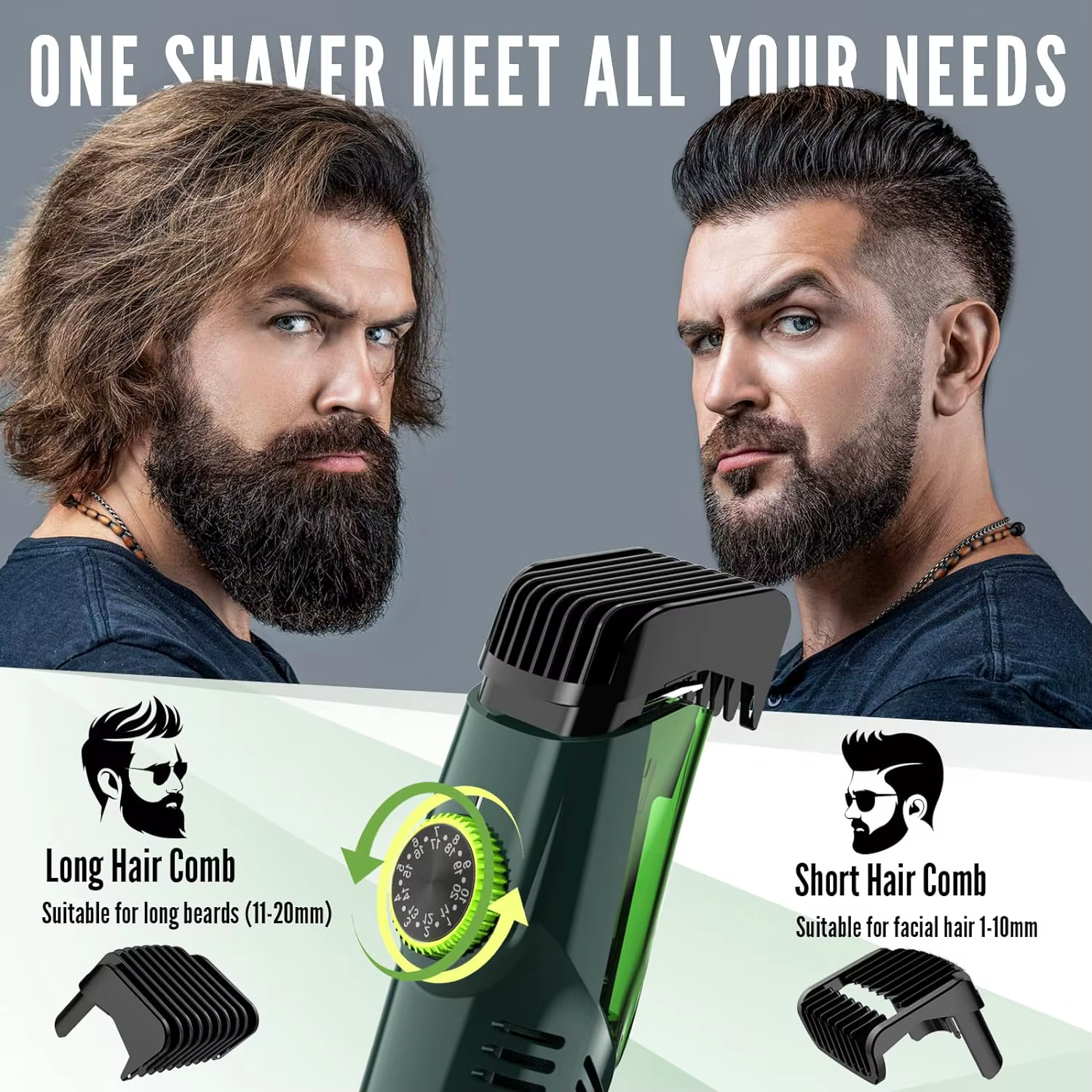 Tondeuse à barbe sans fil pour hommes