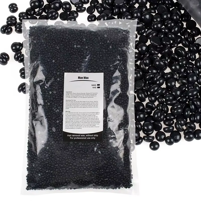 500g/50g haricots de cire dure pour épilation corps perle brésilienne européenne pour chauffe-cire
