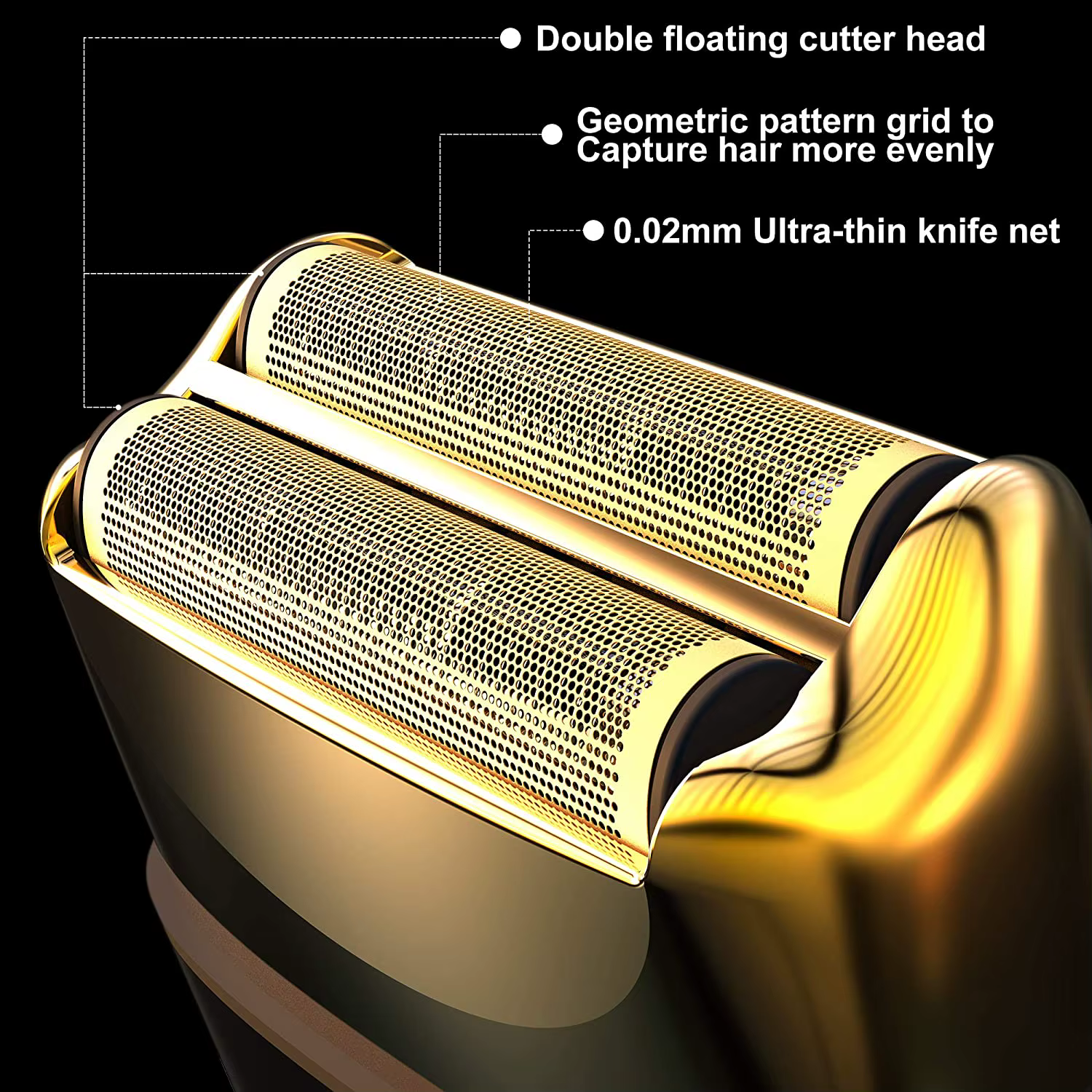 Kemei Pro Barberology métal Double feuille rasoir titane Super fermer