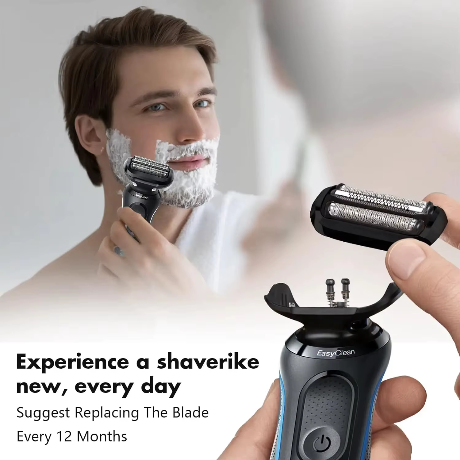 Tête de rechange série 53B 5/6 compatible avec rasoir électrique Braun 5018s