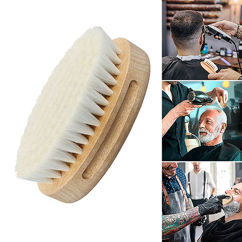 Brosse à Barbe Professionnelle en Laine pour Homme