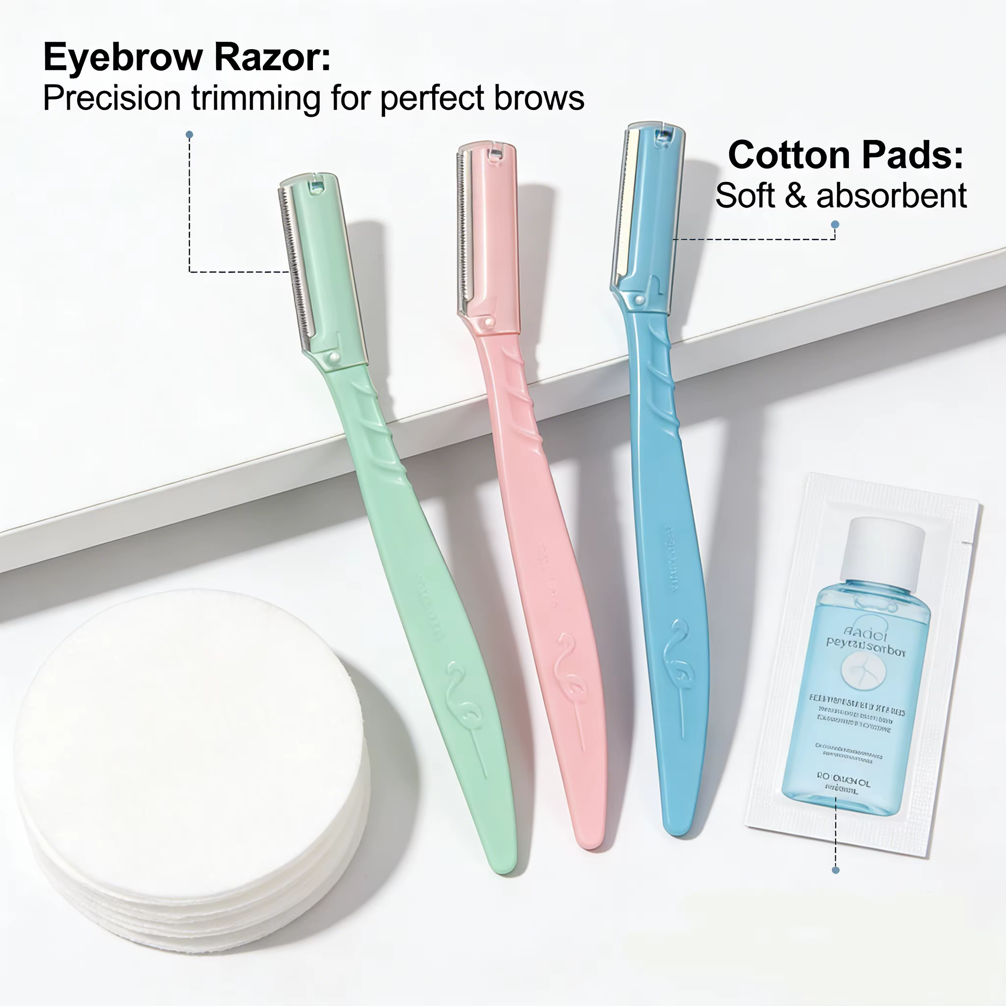 3 rasoirs à sourcils, un outil sûr et résistant aux rayures pour la coupe