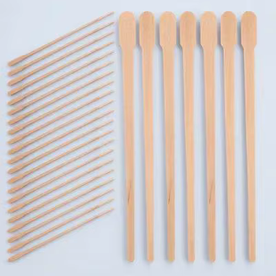100 bâtonnets de cire en bois pour l'épilation corporelle