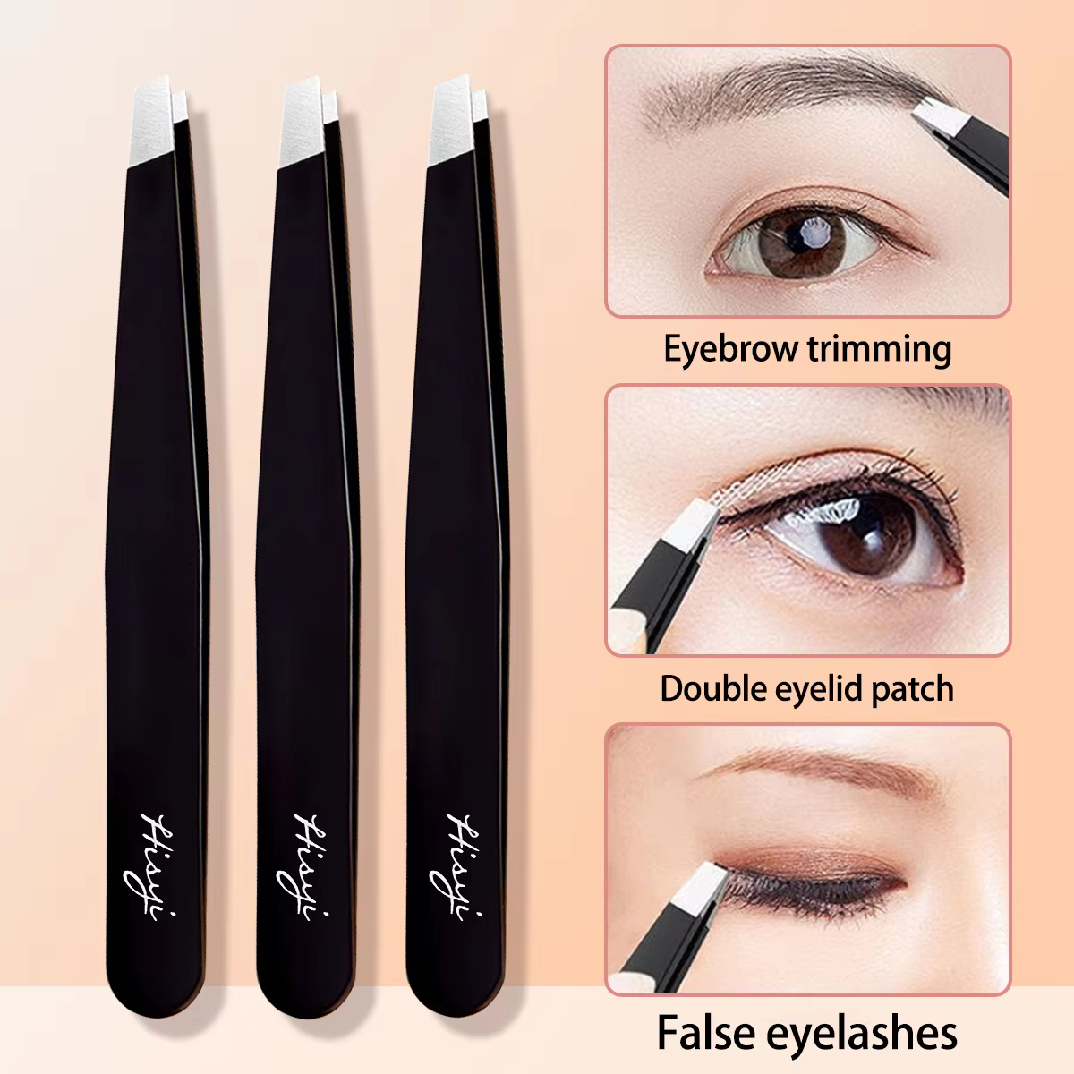 Pince à épiler pour sourcils en acier inoxydable