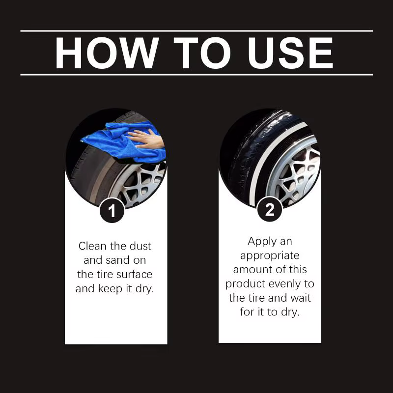 Cire pour pneus de voiture pour la rechapage, formule durable et longue durée, protection anti-âge des roues, crème éclaircissante pour le lavage et le detailing automobile