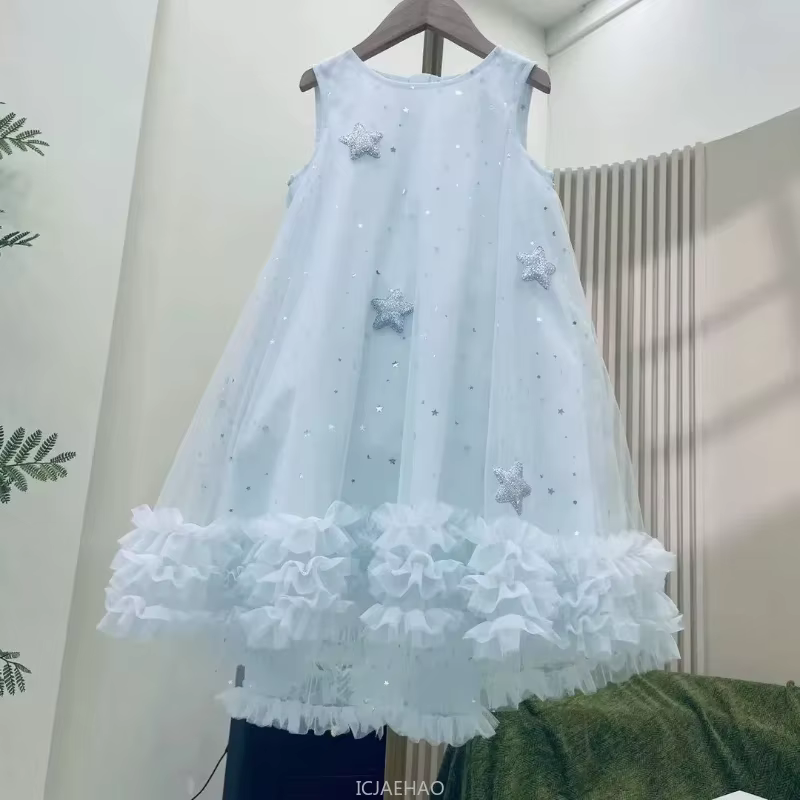 Vêtements pour adolescentes, robe de soirée blanche pour enfants, tenue d'anniversaire à fleurs, robe de princesse d'été avec ailes, nouvelle collection 2025