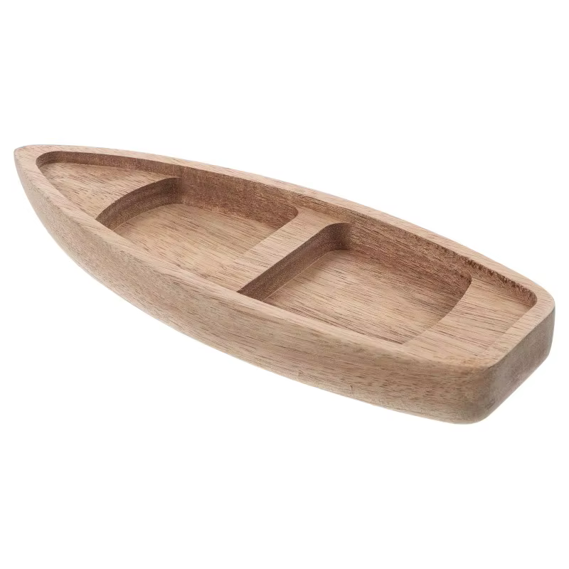 Bateau flottant en bois fait à la main, Mini modèle de bateau de pêche pour chat, Aquarium, étang, aménagement paysager, décoration, accessoires d'aquarium