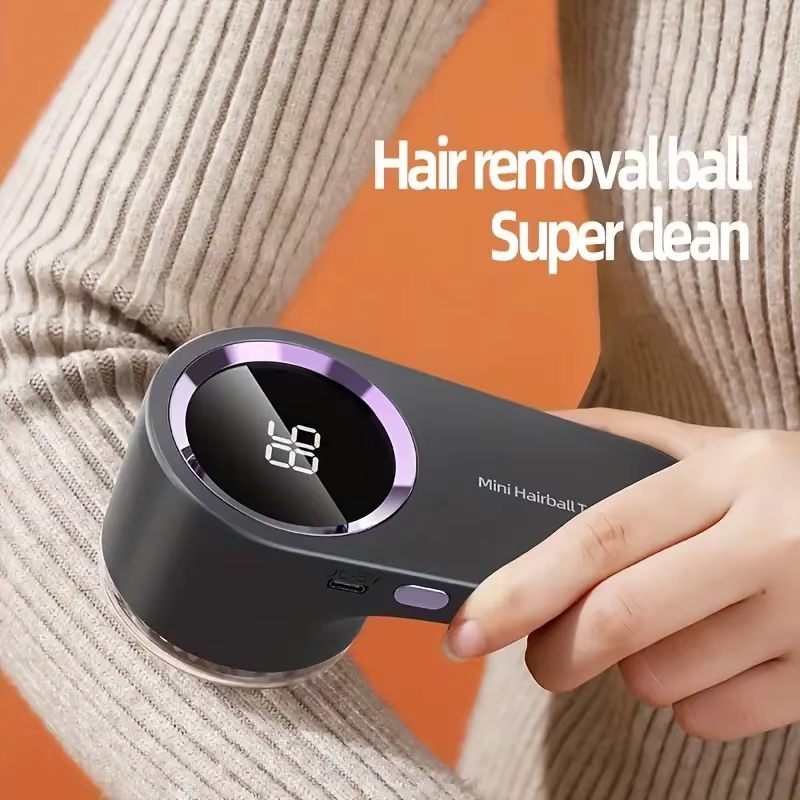 Boule d'épilation portable | Rasoir et tondeuse à vêtements à affichage numérique rechargeable par USB