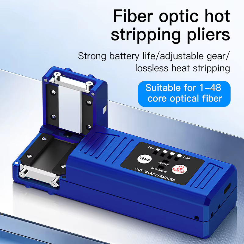 COMPTYCO S8 Dénudeur thermique de fibres optiques, outil de dénudage pour épissage par fusion de fibres, dénudeur chauffant pour câbles et fils optiques