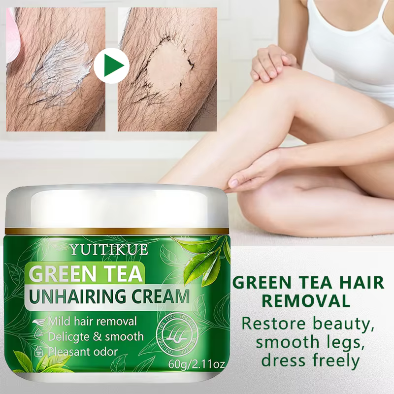 Crème dépilatoire au thé vert YUITIKUE - Formule douce