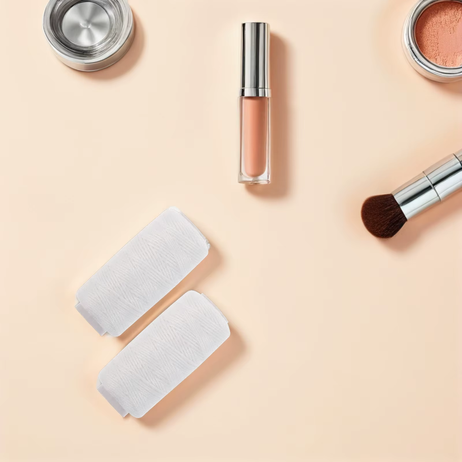 Lot de 6 outils d'épilation au fil de coton pour le visage et les sourcils