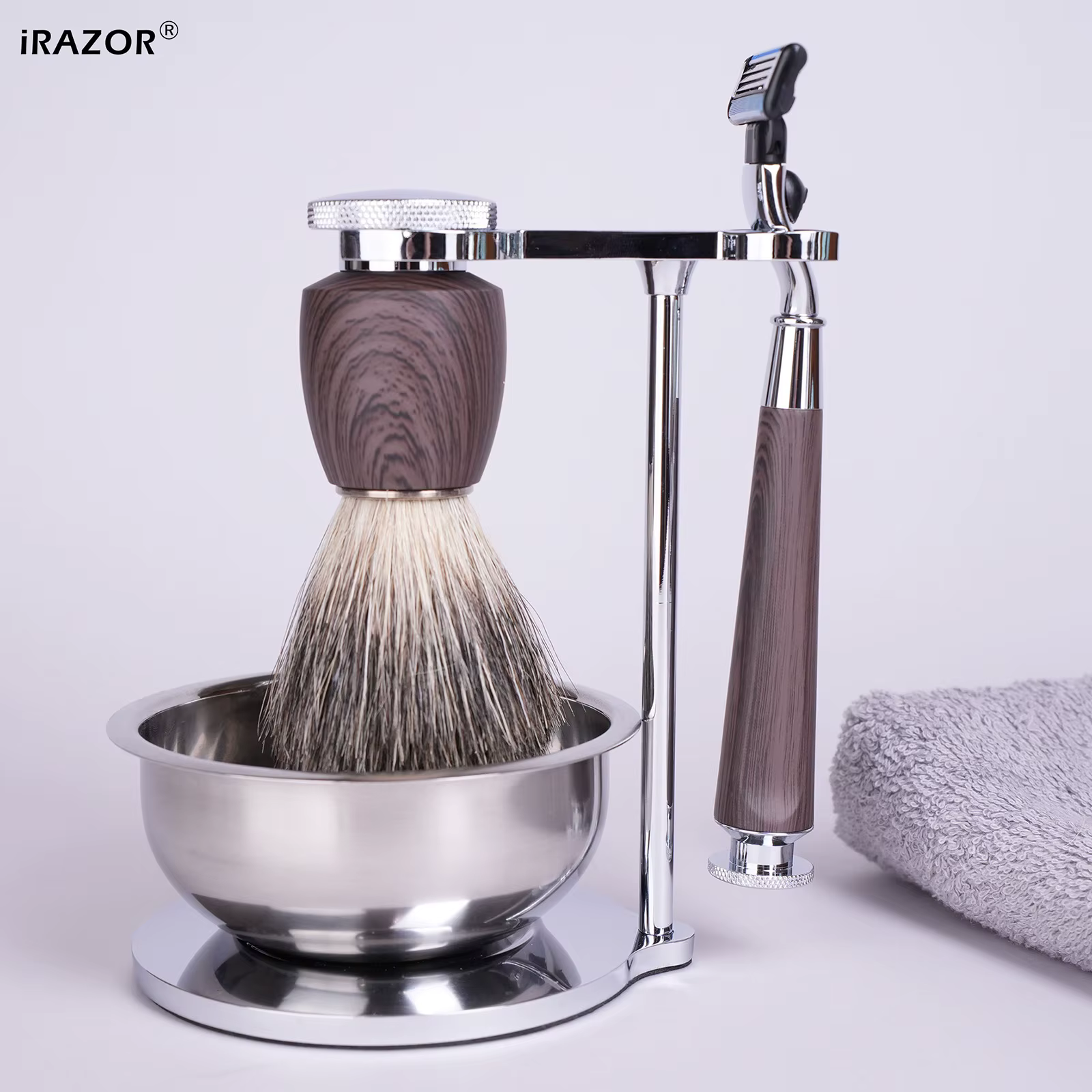 IRAZOR – ensemble de rasage professionnel 3 en 1 pour barbe