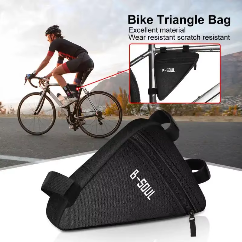 Trousse à outils triangulaire pour cadre de tube avant de vélo, sac de rangement de dégager, poudres imperméables, sac de vélo durable