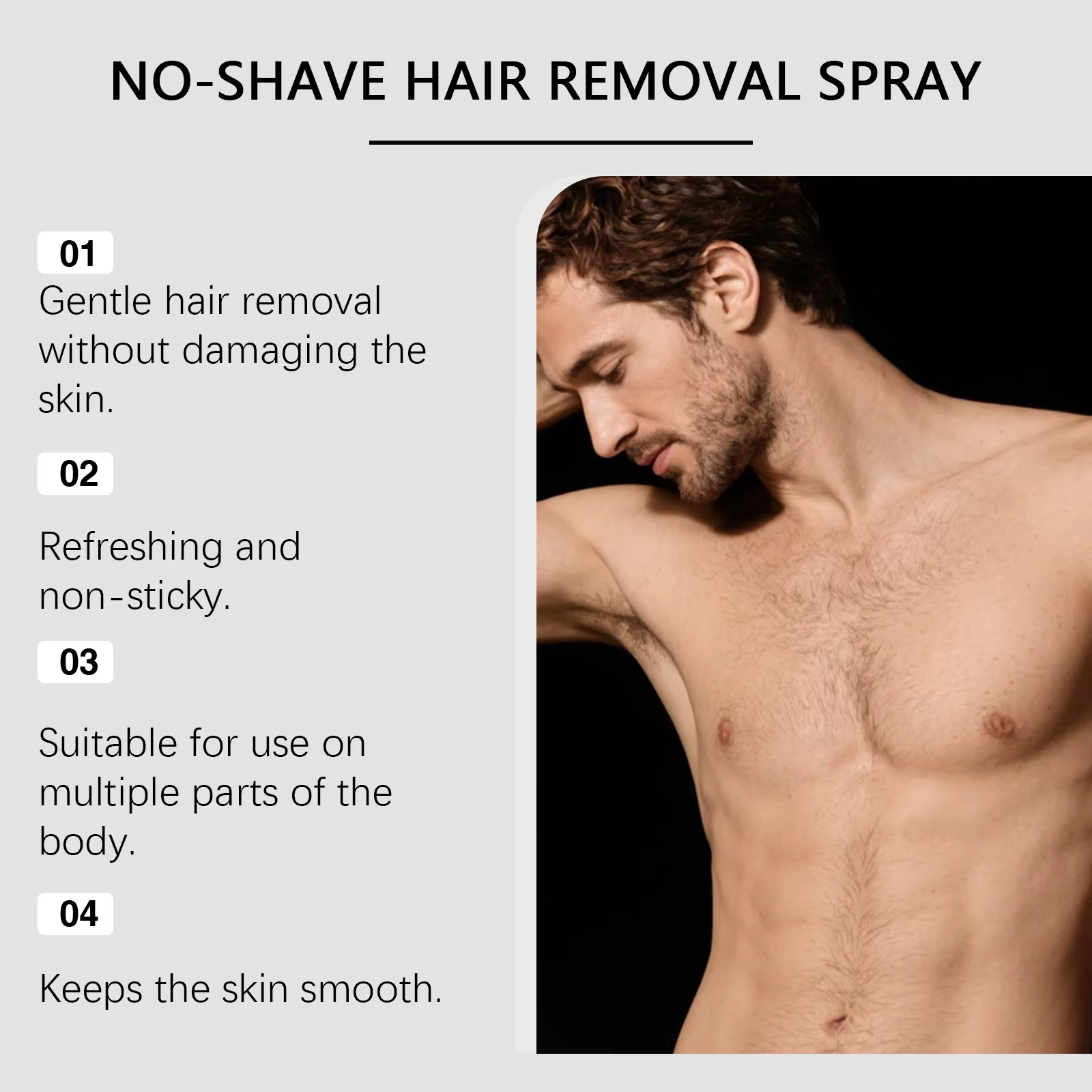Spray dépilatoire quotidien pour hommes