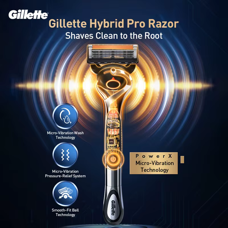 Gillette Fusion ProGlide ProShiled rasoir de sécurité antidérapant manuel poignée