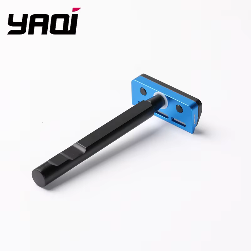 Nouveau rasoir de sécurité 2026 YAQI noir et bleu Tachi (version aluminium) léger à lame simple