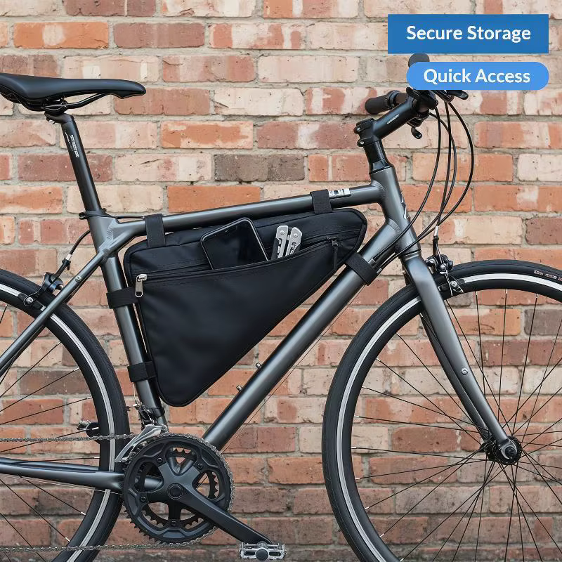 Sac de cadre de vélo triangulaire de haute qualité, 1 pièce, pour une organisation facile et un accès rapide aux équipements