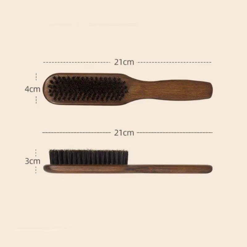 Manche en bois poils de sanglier barbe brosse outil de rasage