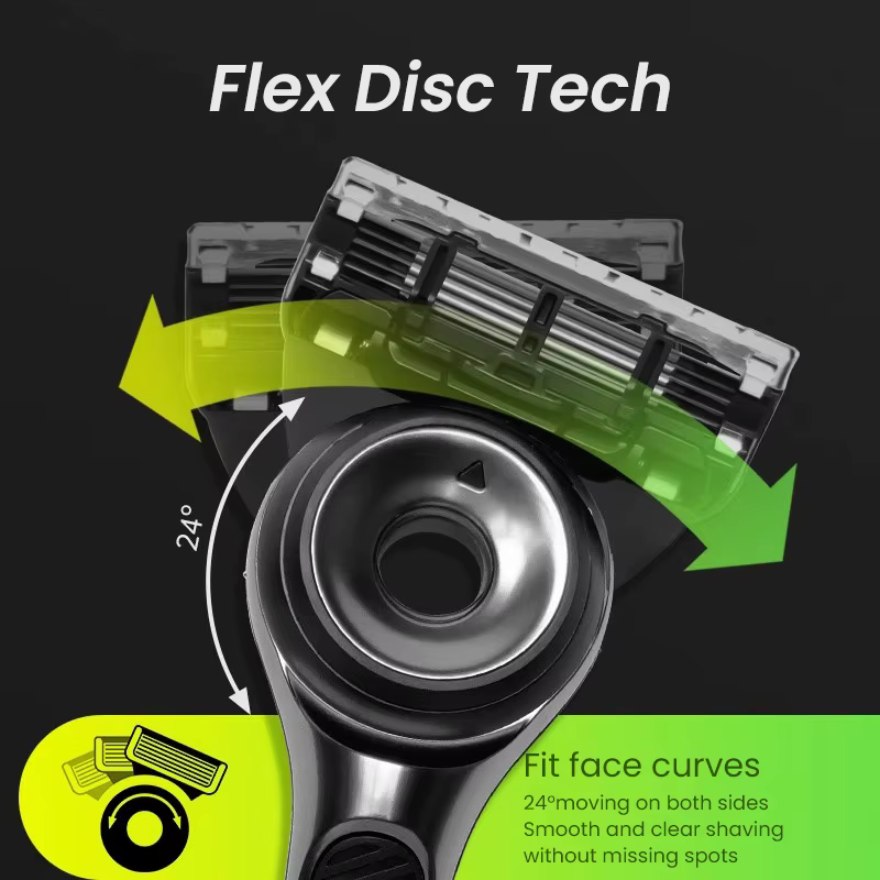 Gillette Labs Razor Aurora Series Flexdisc 5 couches lame à induction barbe rasage rasoir pour hommes avec support