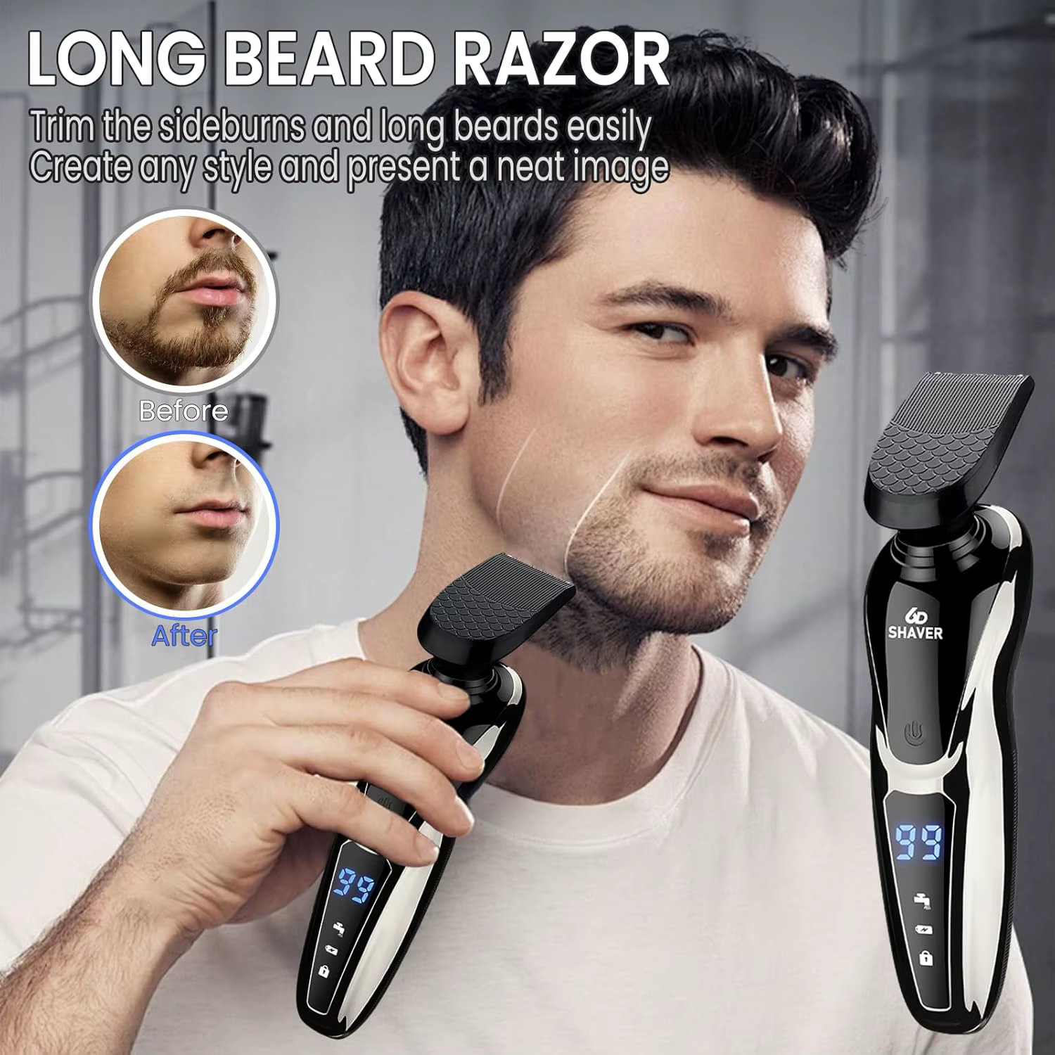 Rasoir électrique Rechargeable pour hommes