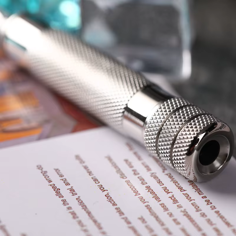 YAQI – poignée de rasoir de sécurité diagonale en acier inoxydable