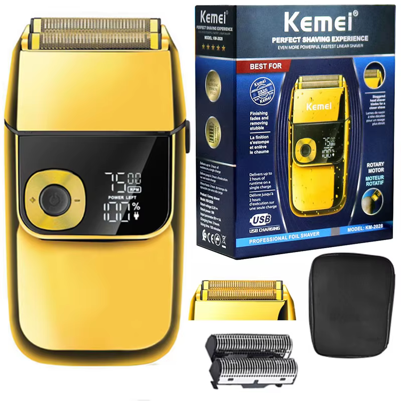 Kemei 2028 barbier professionnel barbe cheveux rasoir pour hommes