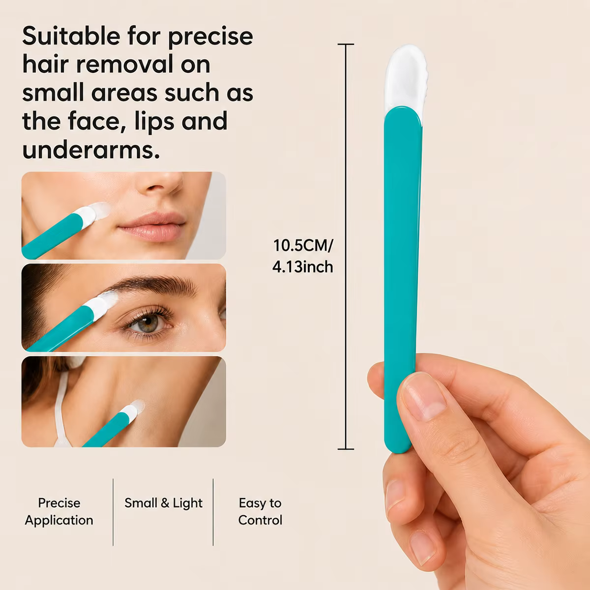 ROSEPIL 10 bâtonnets multifonctionnels en plastique pour le chauffage et l'application de cire, outils de rasage et de dépoussiérage pour l'épilation