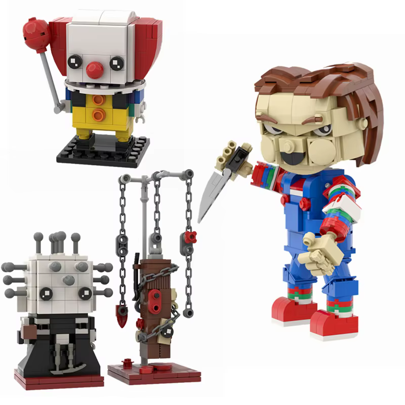 Figurines de films d'horreur LEQUMOC, Stephen King, It, Pennywise, le Clown, Joker, blocs de construction, jouets pour cadeau