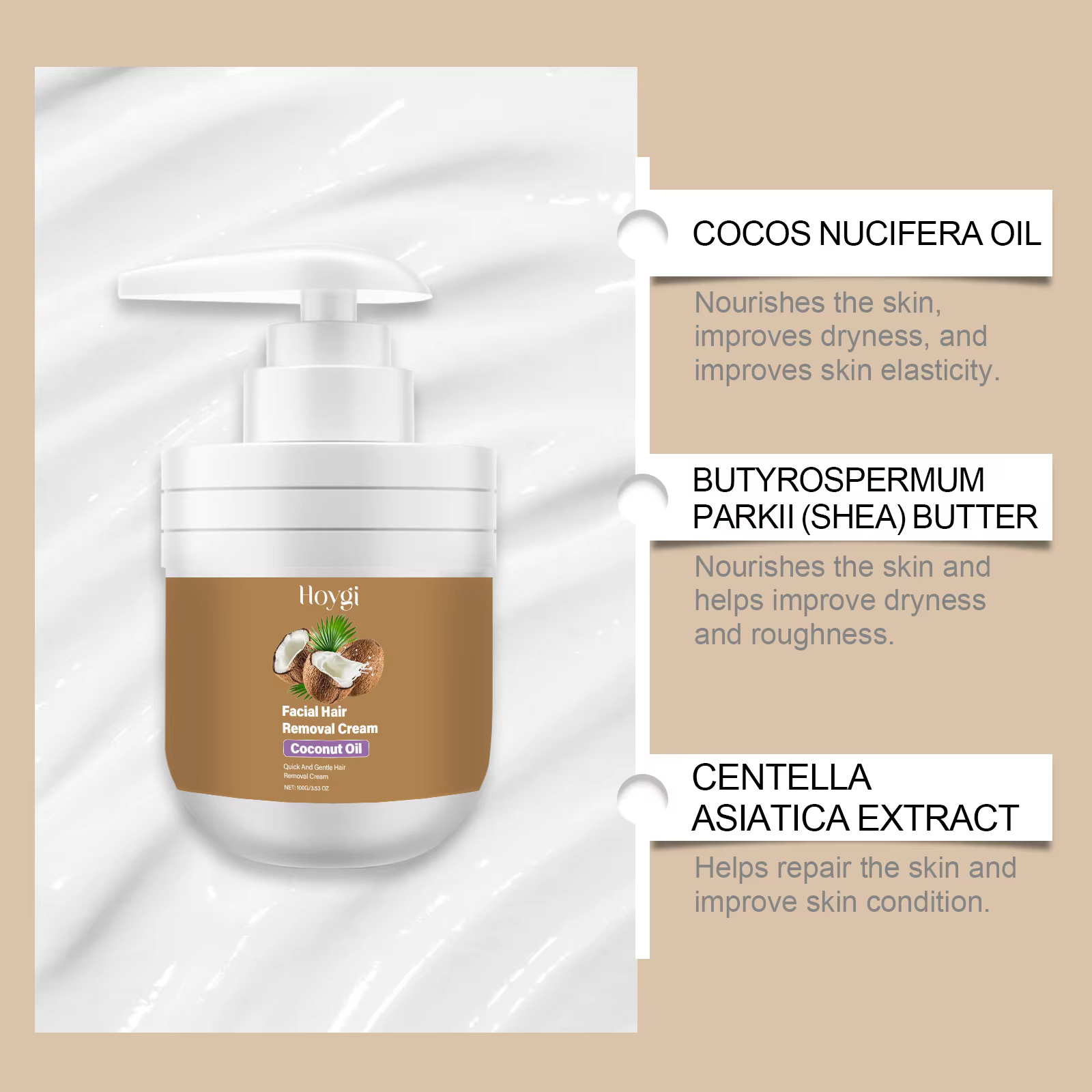 Crème dépilatoire visage et corps