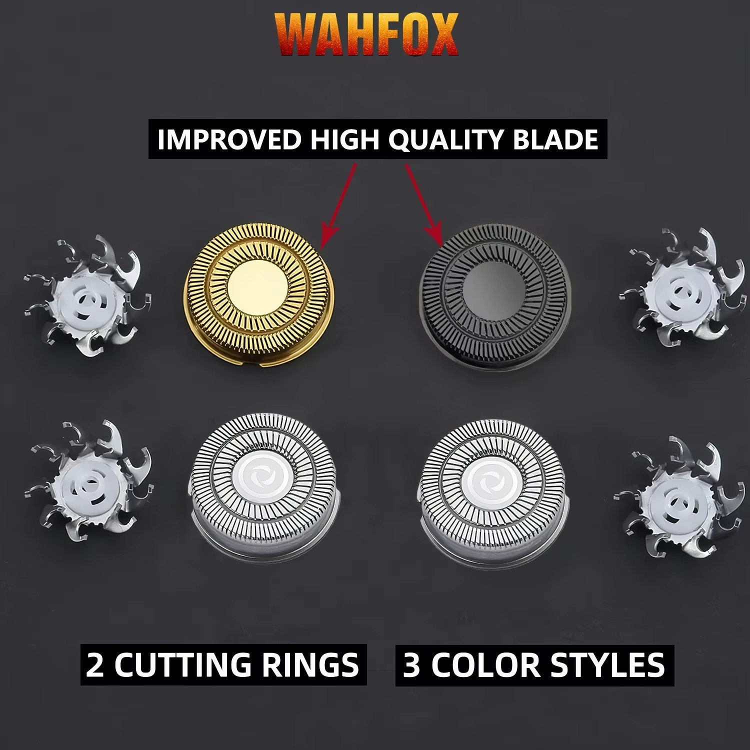 WAHFOX tête rasoir lames de rechange pour SKULL SHAVER Pitbull Carver PRO 4