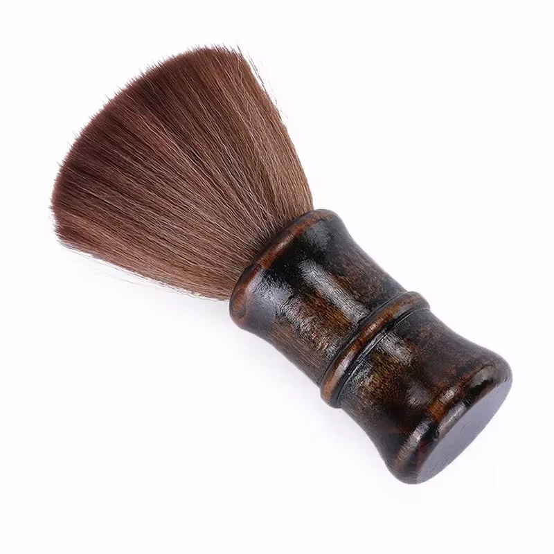 Savon à raser à l'ancienne, brosse moussante en bois pour salon de coiffure