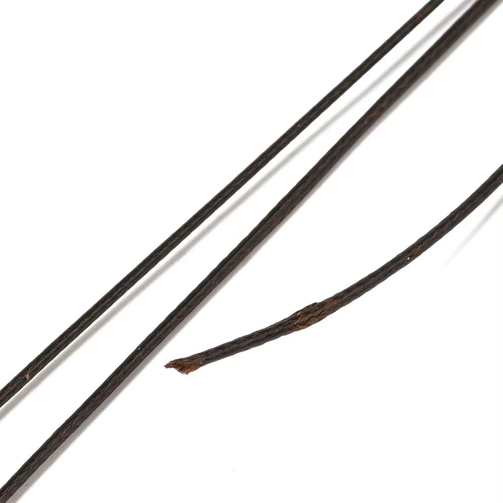 1 rouleau de cordon en Polyester ciré, 85yards, 1mm, matériaux de cordage marron noix de coco pour Bracelets, collier, perles, bijoux
