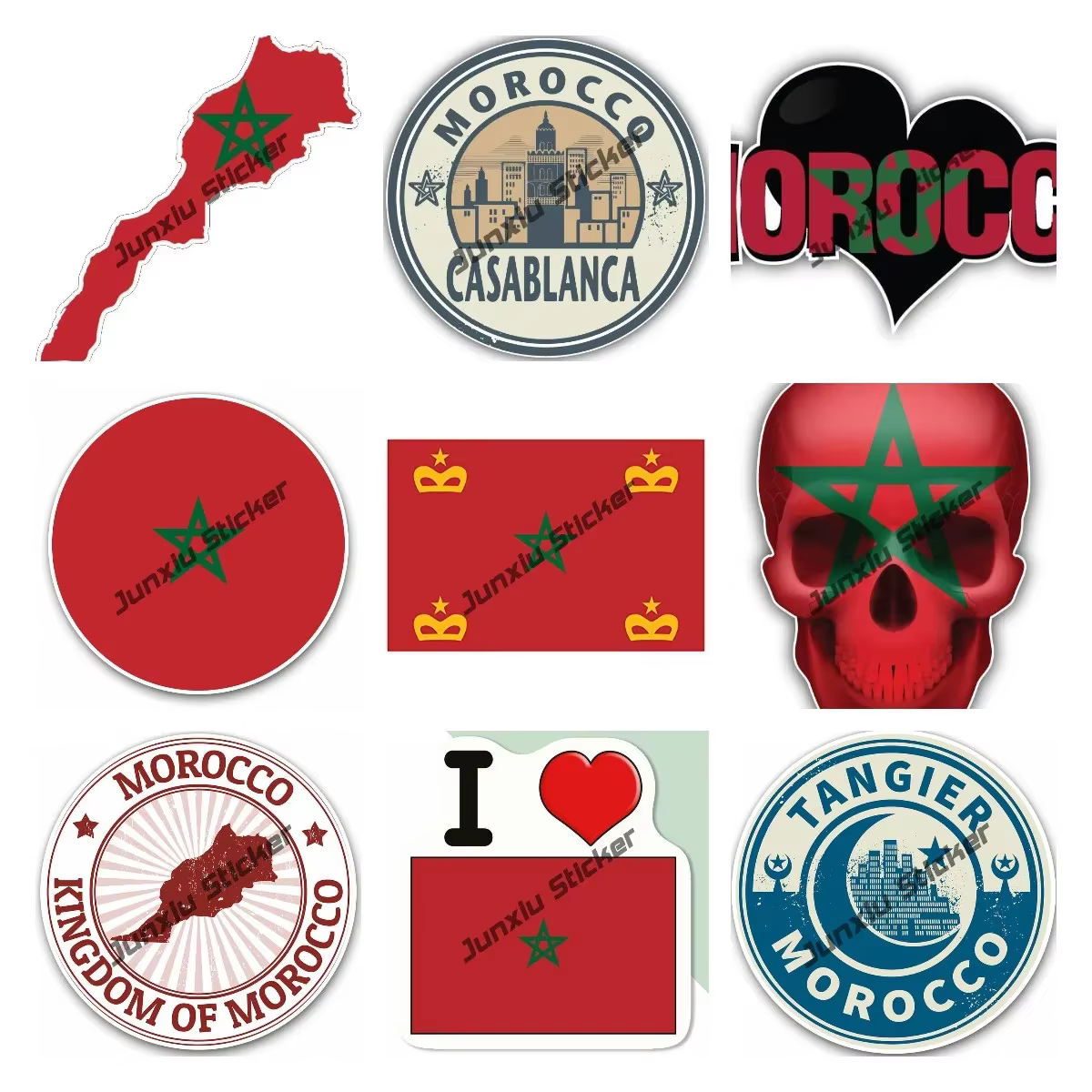 Autocollants carte créative du maroc, étiquette autocollante, en vinyle, pour voiture, Moto, mur extérieur, couverture de macbook, anti-rayures
