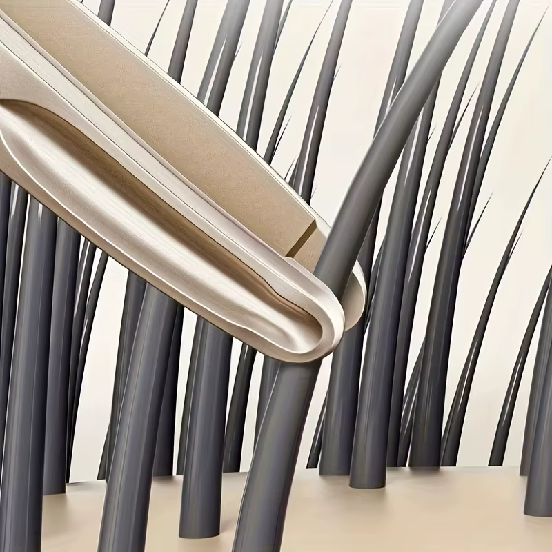 Pinces à sourcils en acier inoxydable pour une coupe précise de barbe et de moustache – Pince à épiler à tête ronde douce sur Beige clair avec design