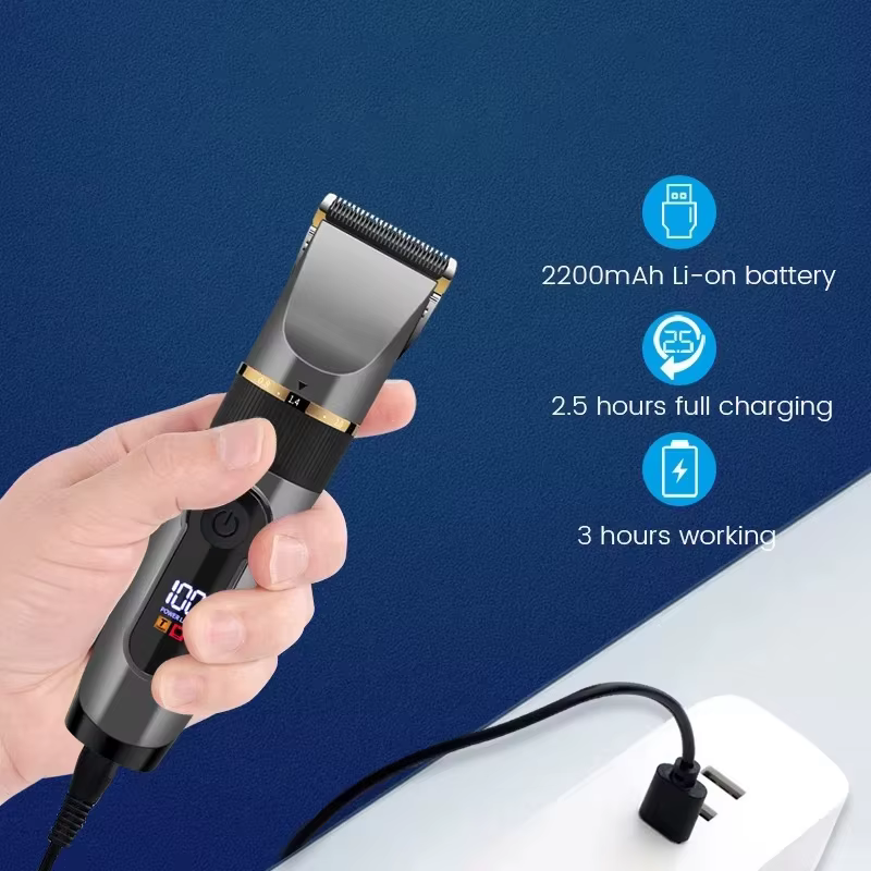 Tondeuse à cheveux électrique aste avec écran LED