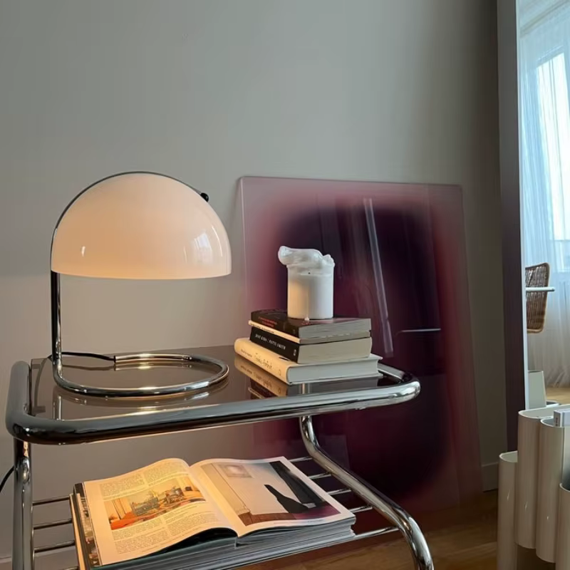 Lampe de chevet en verre Bauhaus, lampe diffuseur d'arôme de cire fondante sans feu, lampe nordique tendance de chevet pour chambre à coucher