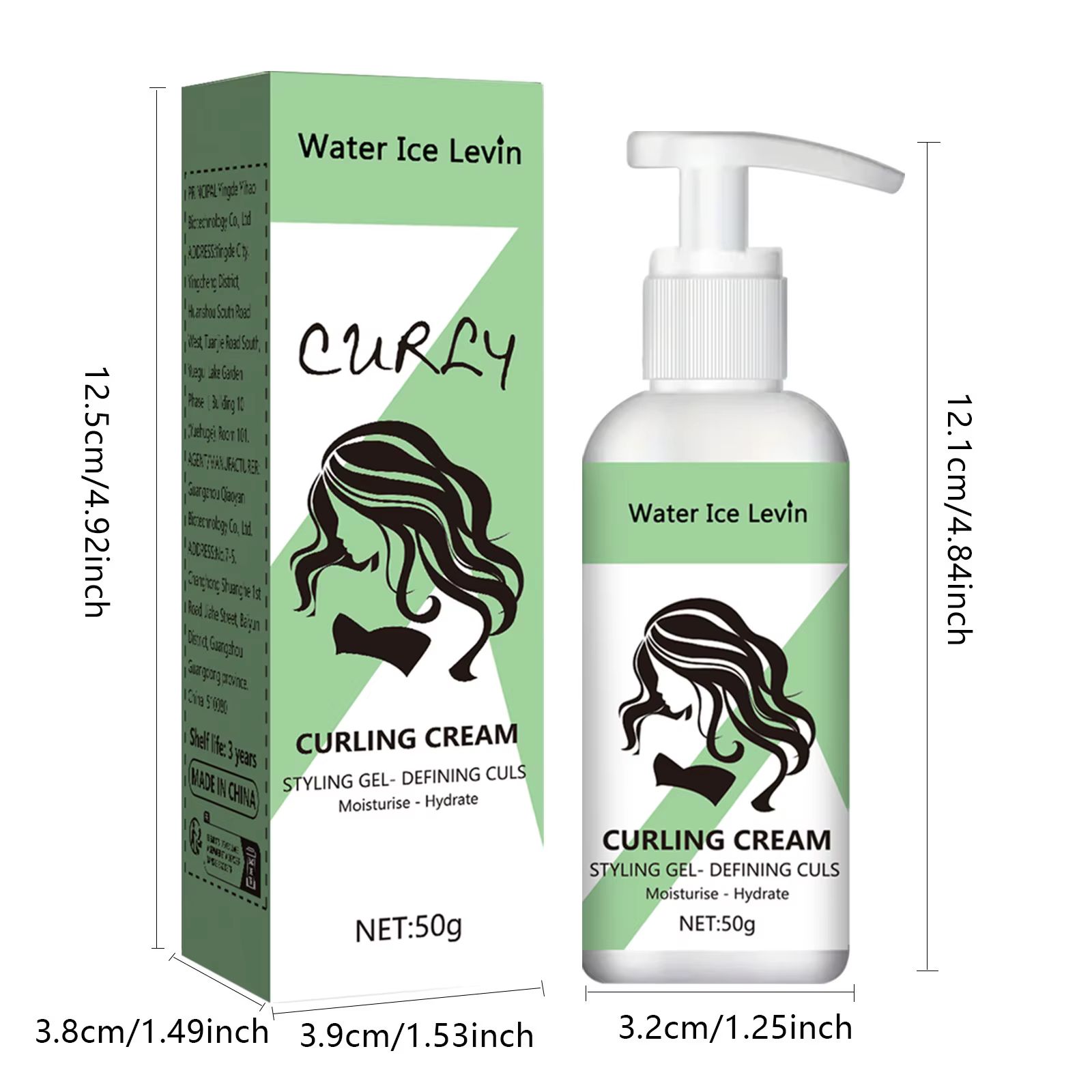 Crème coiffante pour boucles. Hydrate