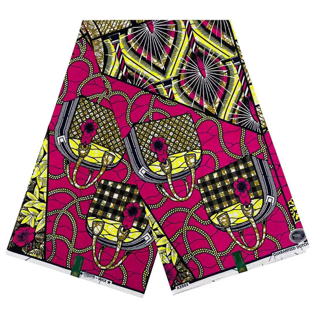 Véritable Super V véritable cire garantie cire imprimée véritable hollandais hollandais pagne robe africaine 100% coton tissu 6 Yards Batik