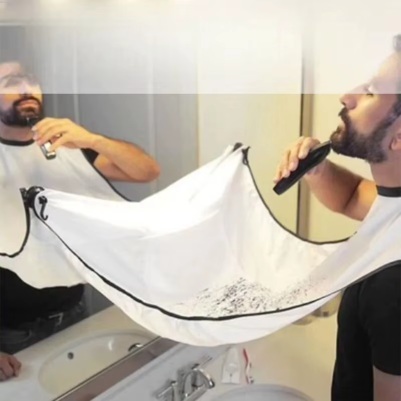 Bavoir de rasage avec ventouse, coupe de barbe, bavoir de coiffure