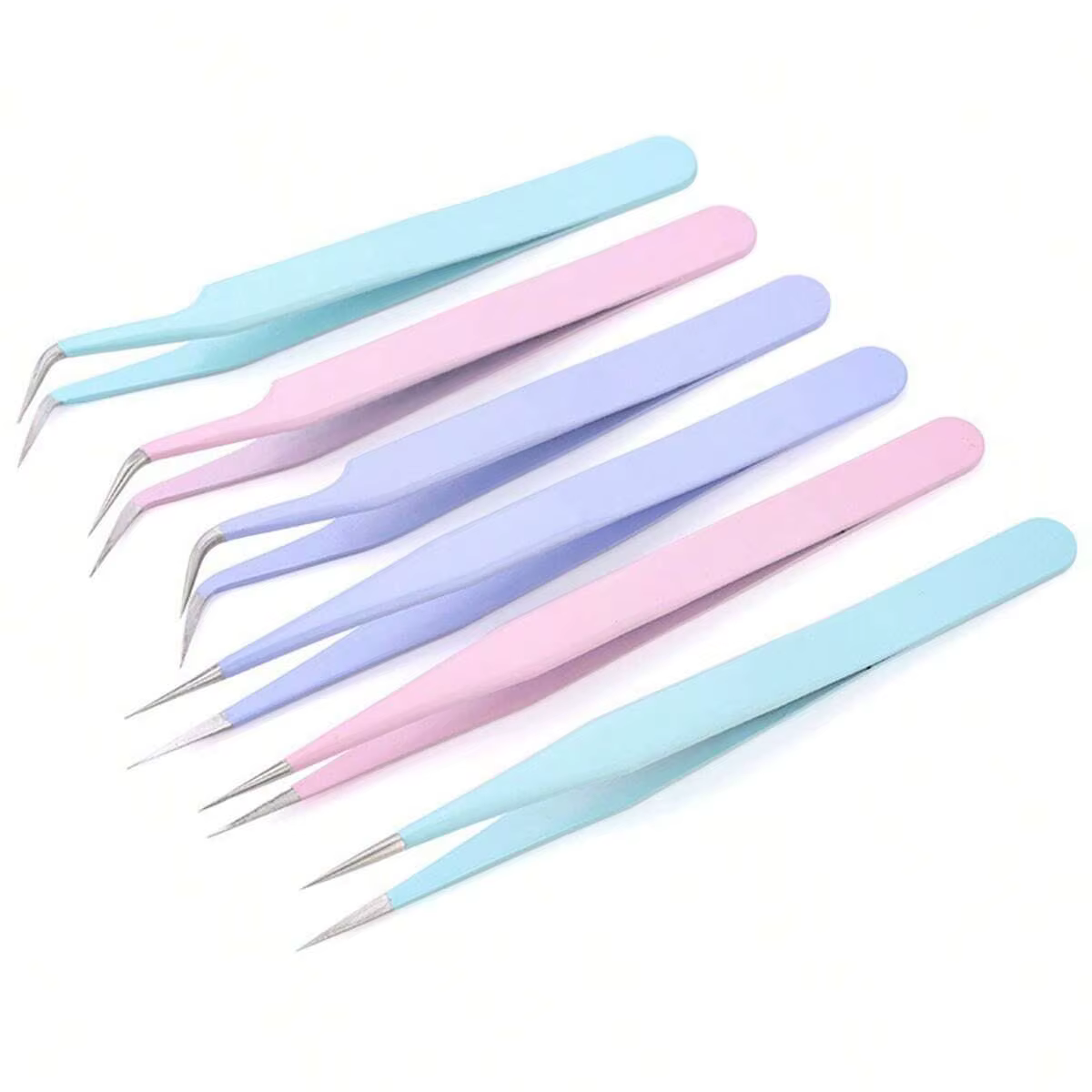 Pincettes roses en acier inoxydable pour Nail Art
