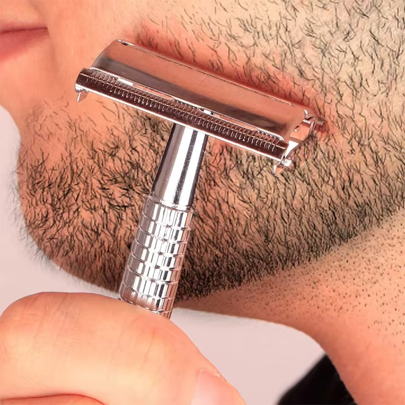 Ensemble de rasoirs classiques traditionnels à double tranchant pour hommes