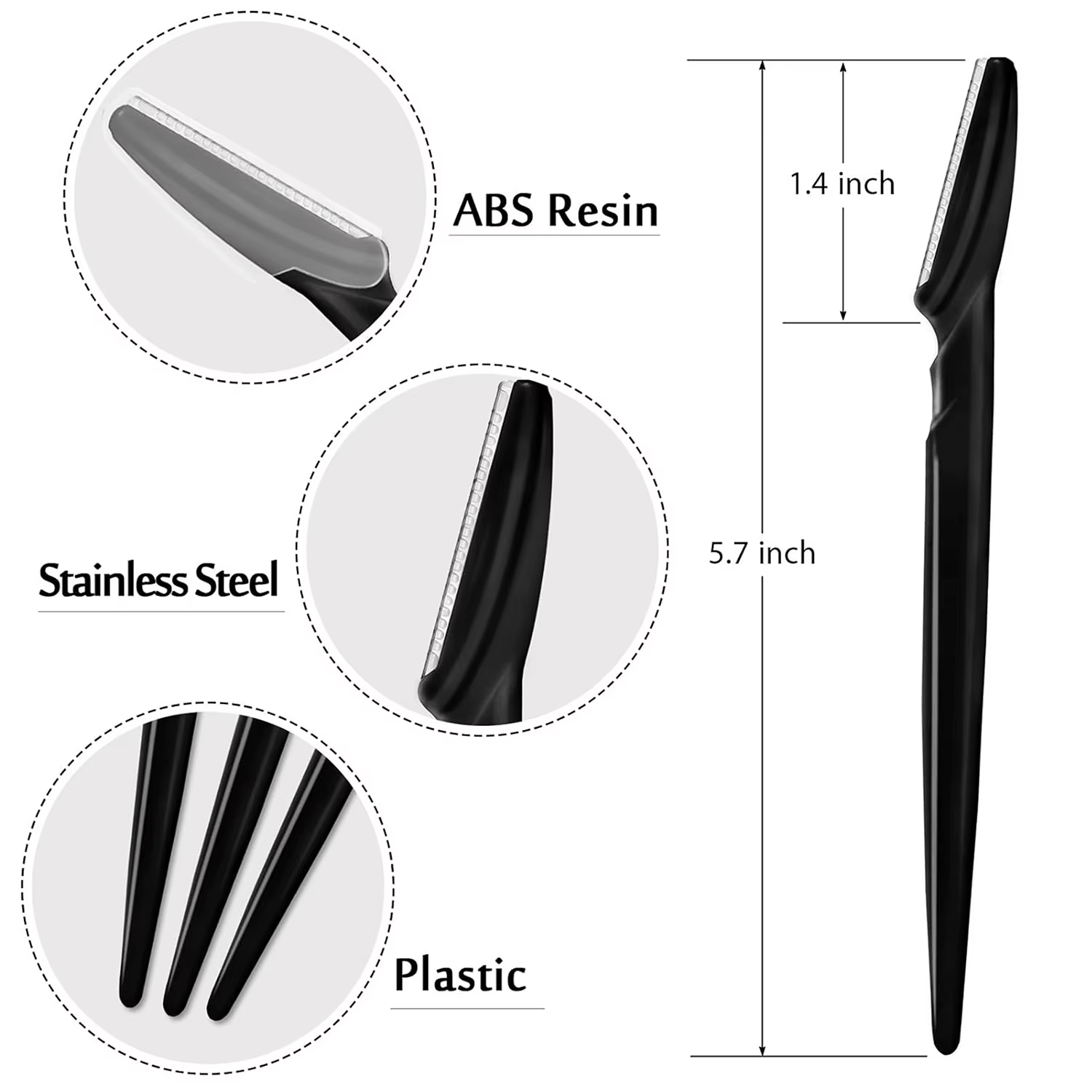 12/6PCS Lady shaver – Rasoir facial pour femmes et hommes – Tondeuse à sourcils